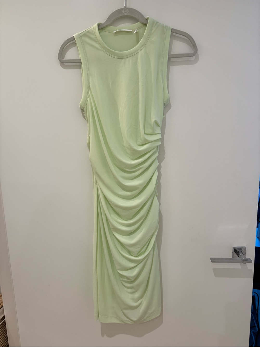 Helmut Lang Sleeveless Ruched Midi Dress